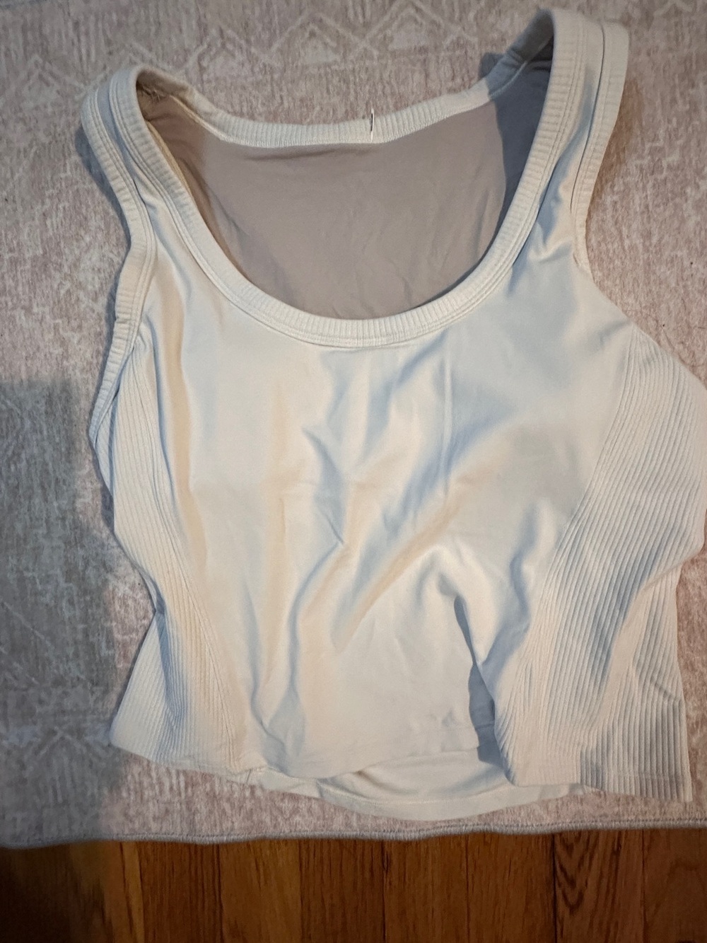 Lululemon beige Scoop Neck Ribbed Tank Top - 12